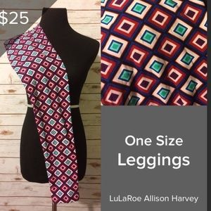 OS Diamond/Square LuLaRoe Leggings - NWOT